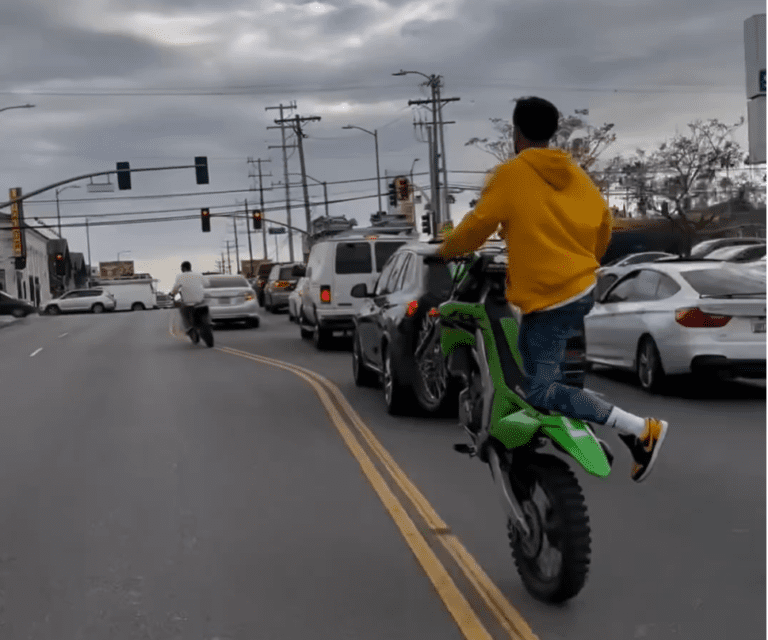 Reckless Thug On Dirt Bike Gets Run Over