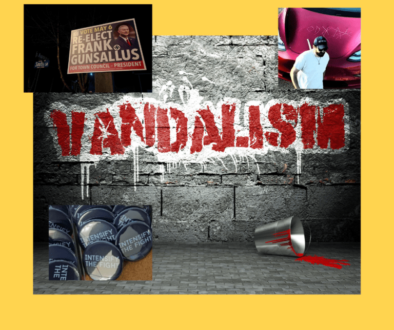 Theft, vandalism and hate crimes in easton town election