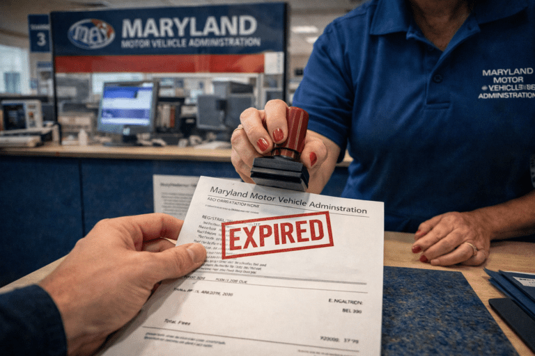 Maryland mva expired tags