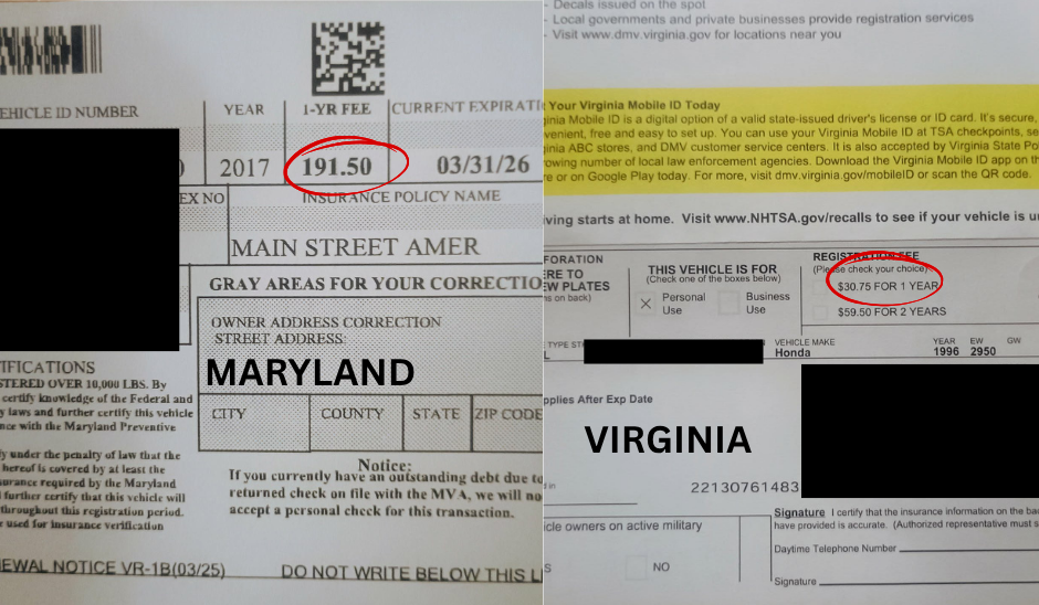 Maryland vs virginia registation (1)